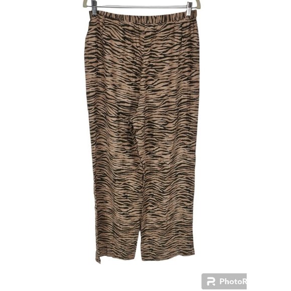 FINITY NATURALS Womens Elastic Waist Pant Plus Size 1X Brown 100% Silk  153P - Picture 2 of 4